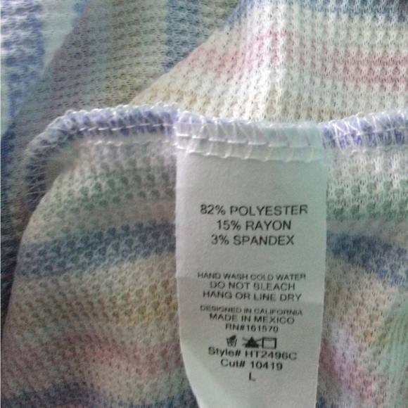 Haptics Striped Top with Flutter Sleeves NEW Size XL (12-16) - Picture 5 of 5